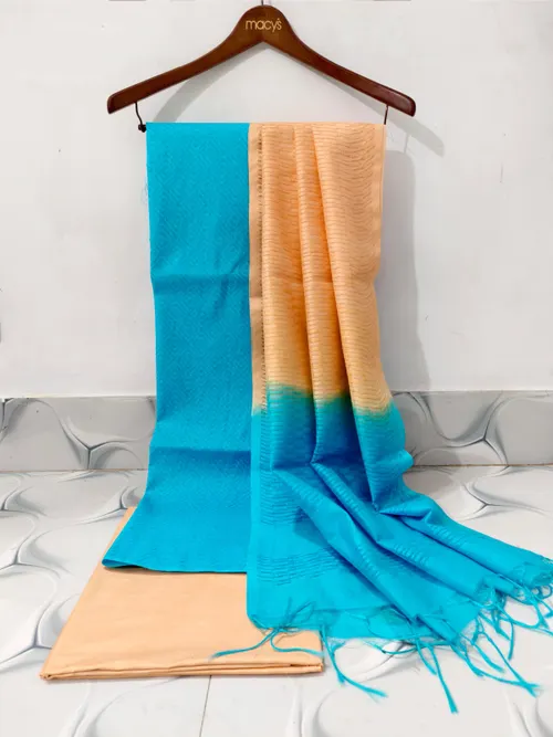 Graceful Semi Tussar Bhagalpuri Suit – Handwoven Elegance with Timeless Charm